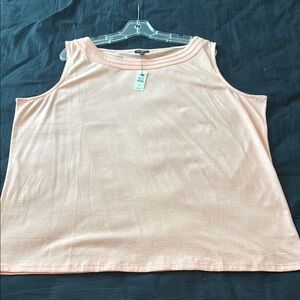 Talbots Woman 3X Peach Sleeveless Top NWT
